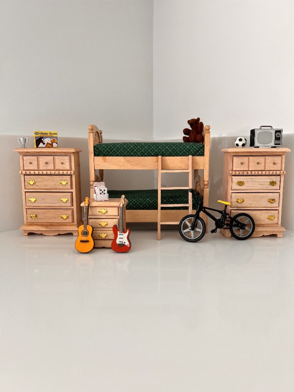 Dollhouse Boys Bedroom Set 1:12 Scale